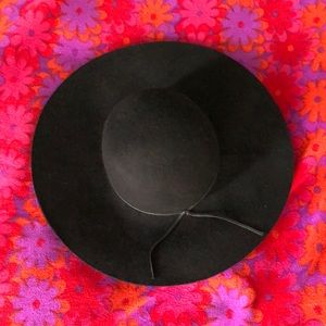 Nordstrom B.P Black Felt Floppy Hat